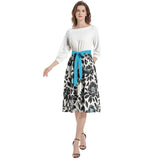 Boat Neck Belted Flared Dress - Objet D'Art