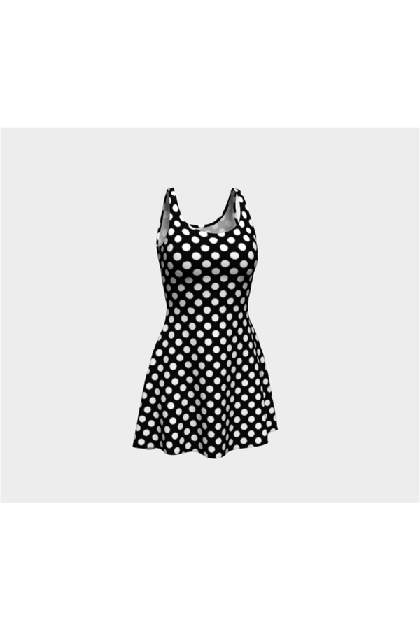 Black & White Polkadot Flare Dress - Objet D'Art