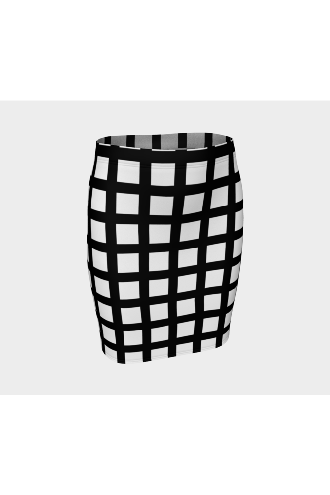 Square Biz Fitted Skirt - Objet D'Art