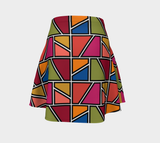 Painted Window Pane Flare Skirt - Objet D'Art