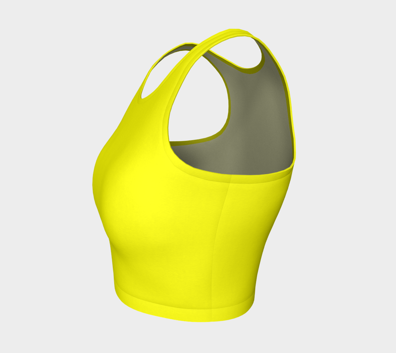 Bright Yellow Athletic Crop Top - Objet D'Art