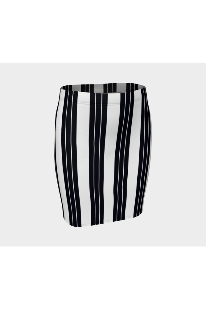 Vertical Stripes Fitted Skirt - Objet D'Art