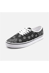 Black Bandana Unisex Canvas Sneakers - Objet D'Art