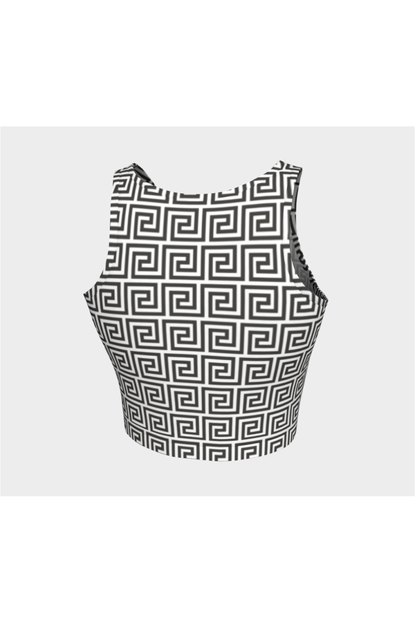 Greek Key Athletic Crop Top - Objet D'Art Online Retail Store