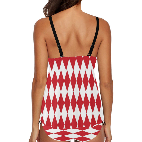 shapes colors texture art Chest Drawstring Swim Dress (Model S30) - Objet D'Art