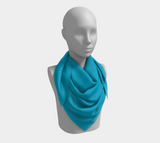 Coral Blue Square Scarf - Objet D'Art