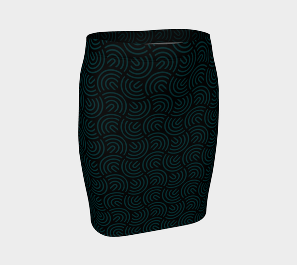 Curved Fitted Skirt - Objet D'Art