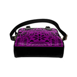 Purple Papel Picado Shoulder Handbag (Model 1634) - Objet D'Art