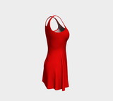 Red Flare Dress - Objet D'Art