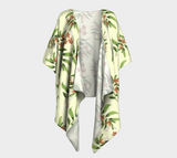 Earth Tone Floral Draped Kimono - Objet D'Art
