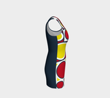 Circular Abstact Bodycon Dress - Objet D'Art