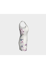 Floral Bodycon Dress in Cream - Objet D'Art