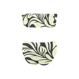 petal play print Chest Wrap Bikini Swimsuit (Model S36) - Objet D'Art