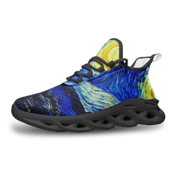 Van Gogh Starry NightUnisex Bounce Mesh Knit Sneakers - Objet D'Art