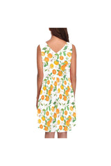 Summer Oranges Chryseis Sleeveless Pleated Dress - Objet D'Art