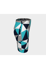 Calico Blue Fitted Skirt - Objet D'Art