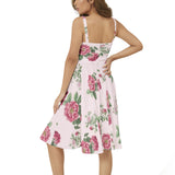 Sleeveless Square Neck Flare Hem Midi Dress - Objet D'Art