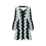 Groovy V-Neck Loose Fit Dress (Model D62) - Objet D'Art