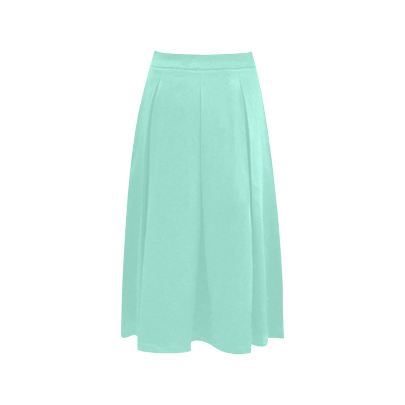 Mint Green Mnemosyne Women's Crepe Skirt - Objet D'Art