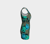 Floral Silhouette Bodycon Dress - Objet D'Art