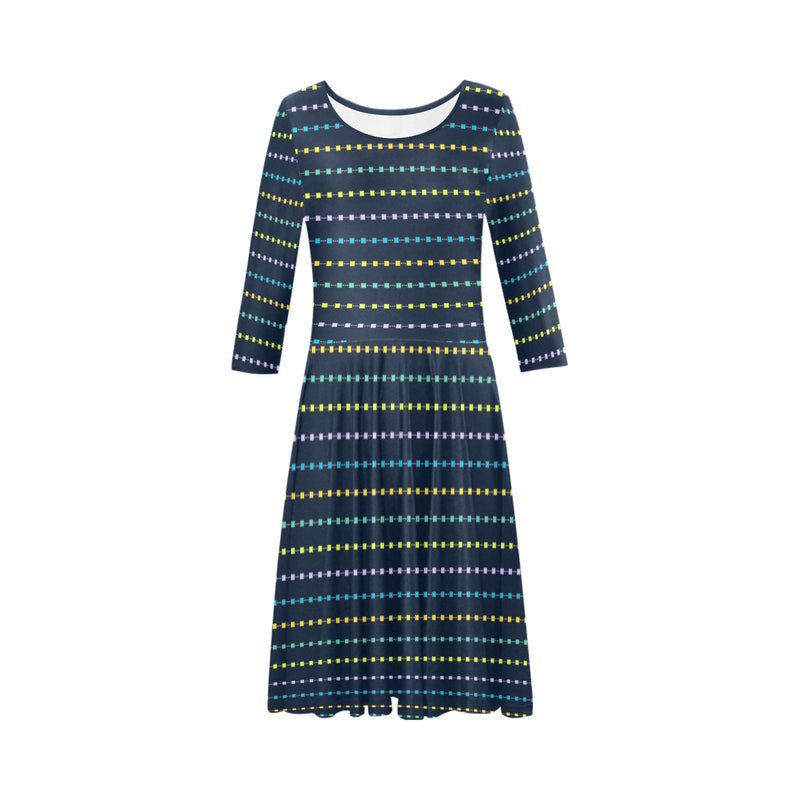 Passionately Polka Dot Tethys Half-Sleeve Skater Dress