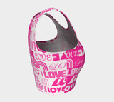 Love Print Athletic Crop Top - Objet D'Art
