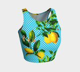 Lemony Dots Athletic Crop Top - Objet D'Art