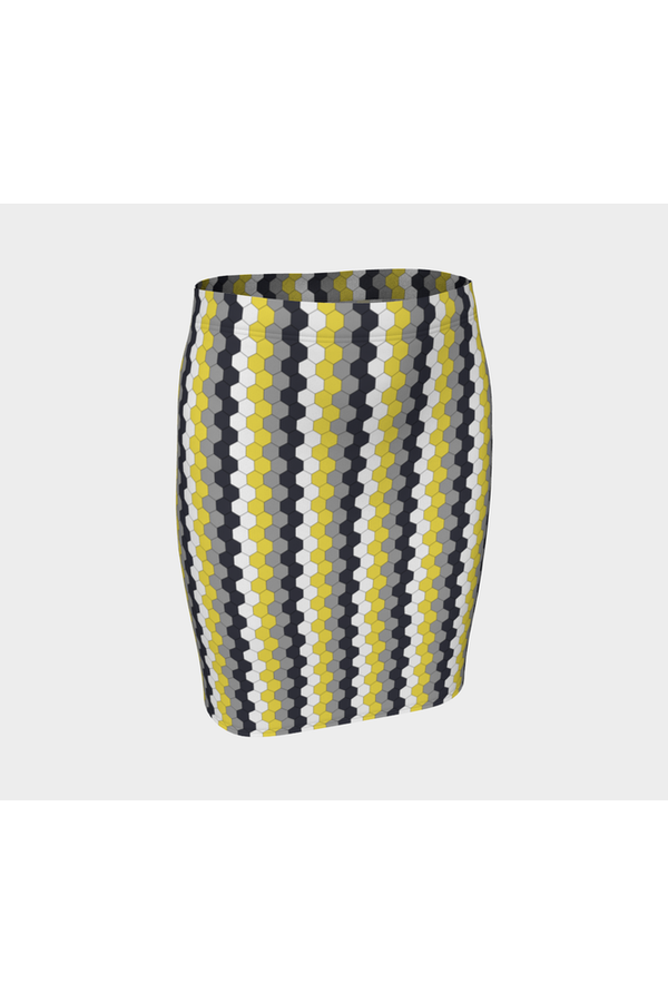 Honeycomb Fitted Skirt - Objet D'Art