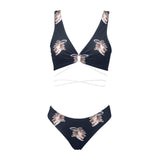 cheribum navy sky print Cross String Bikini Set (Model S29) - Objet D'Art