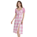 Puff Sleeve Split Thigh Midi Dress - Objet D'Art