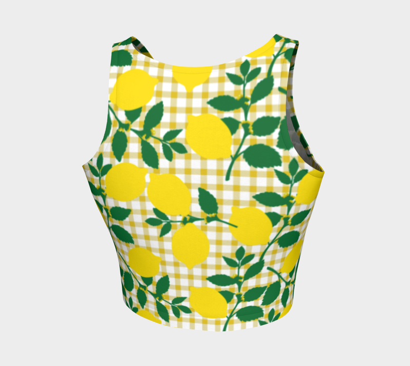 Lemon and Gingham Athletic Top - Objet D'Art