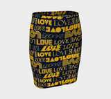 Love Printed Fitted Skirt - Objet D'Art