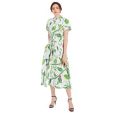 Drawstring Waist A-line Flared Midi Dress - Objet D'Art