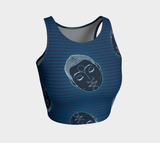 Buddha Head Athletic Crop Top - Objet D'Art