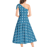 Ruffle Hem One Shoulder Midi Dress - Objet D'Art