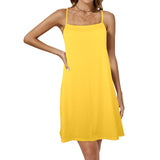 barbados gold print Drawstring Neck Sleeveless Dress (Model D68) - Objet D'Art