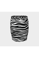 Zebra Print Fitted Skirt - Objet D'Art