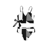 sm bauhaus bw 9 Knot Side Bikini Swimsuit (Model S37) - Objet D'Art