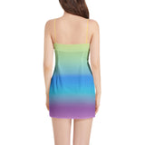 Desert Oasis Sleeveless Square Neckline Spaghetti Strap Mini Dress - Objet D'Art