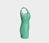 Paisley Planet Bodycon Dress - Objet D'Art