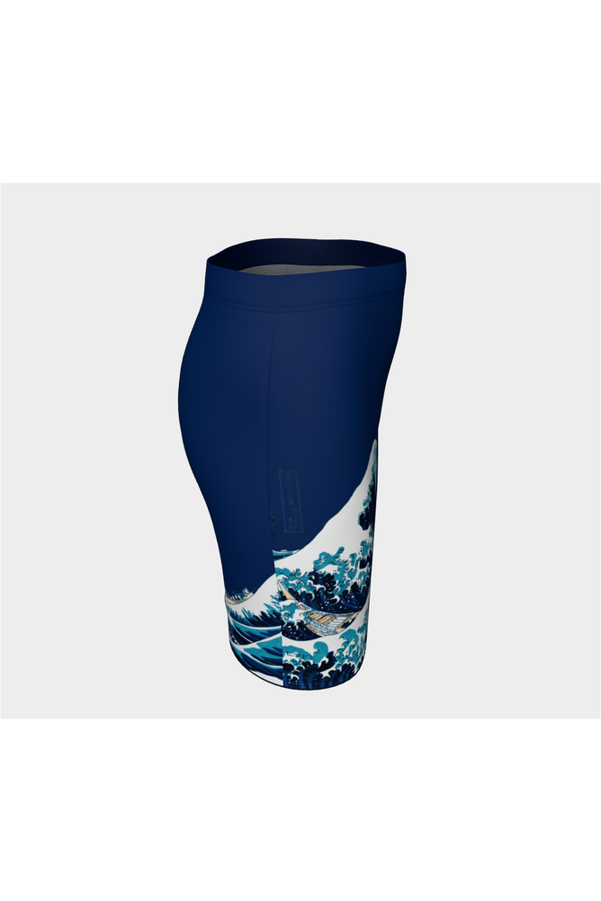 Great Wave Off Kanagawa Fitted Skirt - Objet D'Art