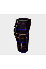 Neon Fences Fitted Skirt - Objet D'Art