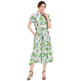 Drawstring Waist A-line Flared Midi Dress - Objet D'Art