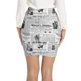 Women's Suffrage Commemorative Elastic Waist Bodycon Skirt - Objet D'Art