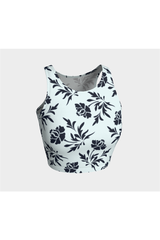 Floral Blue Athletic Top - Objet D'Art