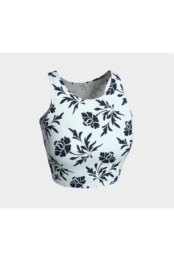 Floral Blue Athletic Top - Objet D'Art