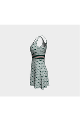 Scaled Up Pink Flare Dress - Objet D'Art