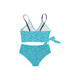 small blue animal print 2 copy Knot Side Bikini Swimsuit (Model S37) - Objet D'Art