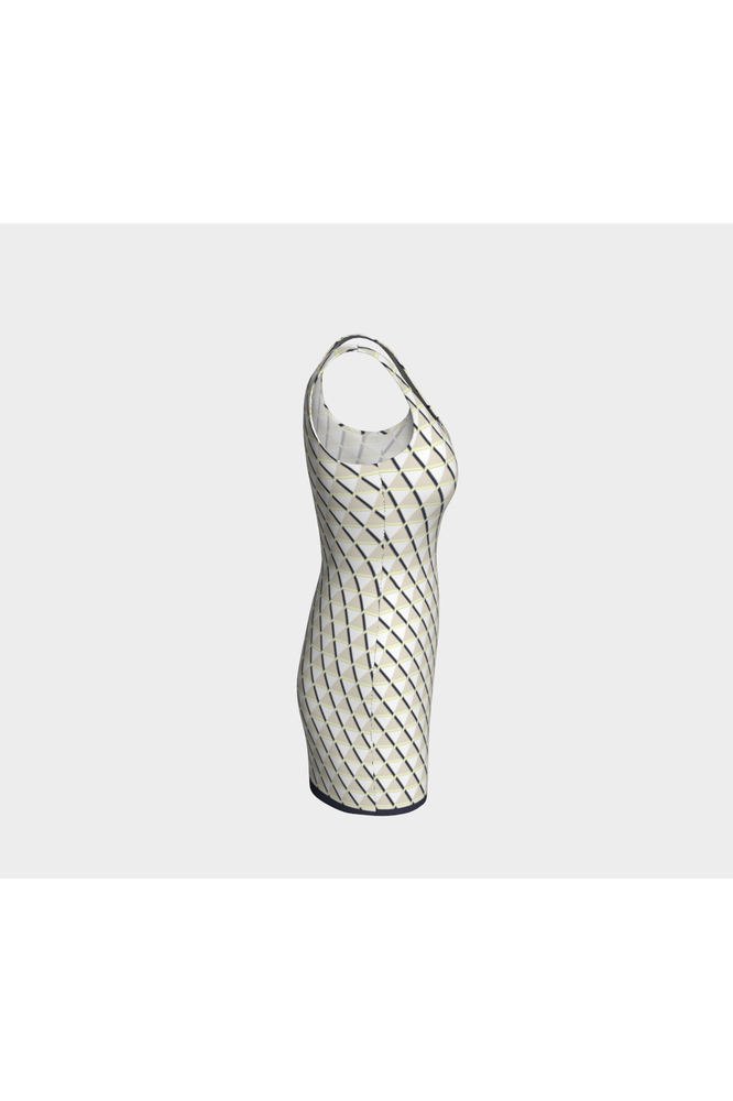 Trigonometric Trance Bodycon Dress - Objet D'Art