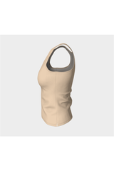 Tan Fitted Tank Top - Objet D'Art